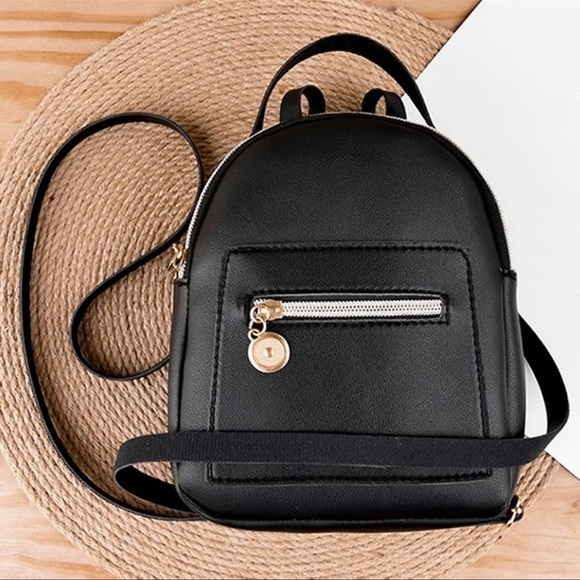 Mini Women Backpack 🎒 black purs e waterproof backpack bag - Picture 4 of 6